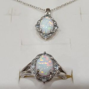 7 carat NWOT Opal & Blue Topaz Set